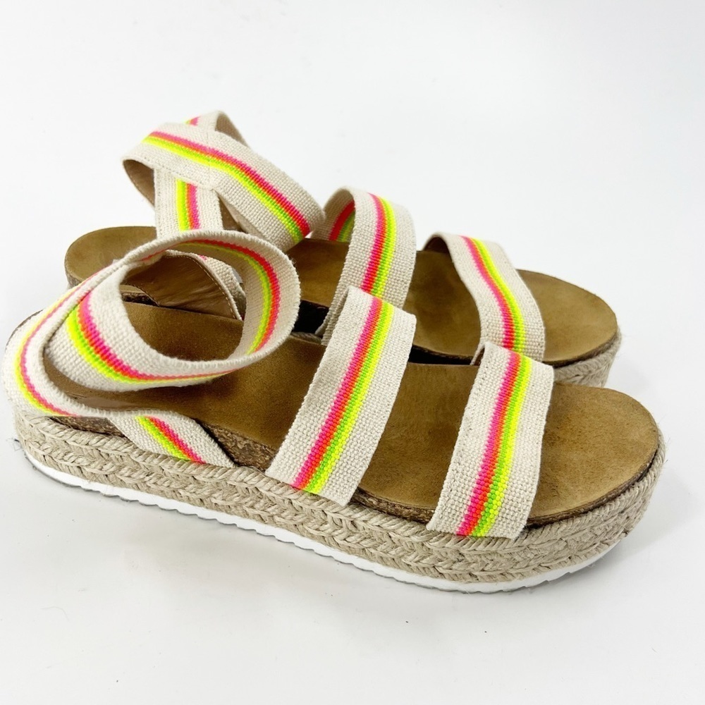 ✅ STEVE MADDEN KIMMIE BRIGHT MULTI - SM REBOOTED PLATFORM ESPADRILLE SIZE 10